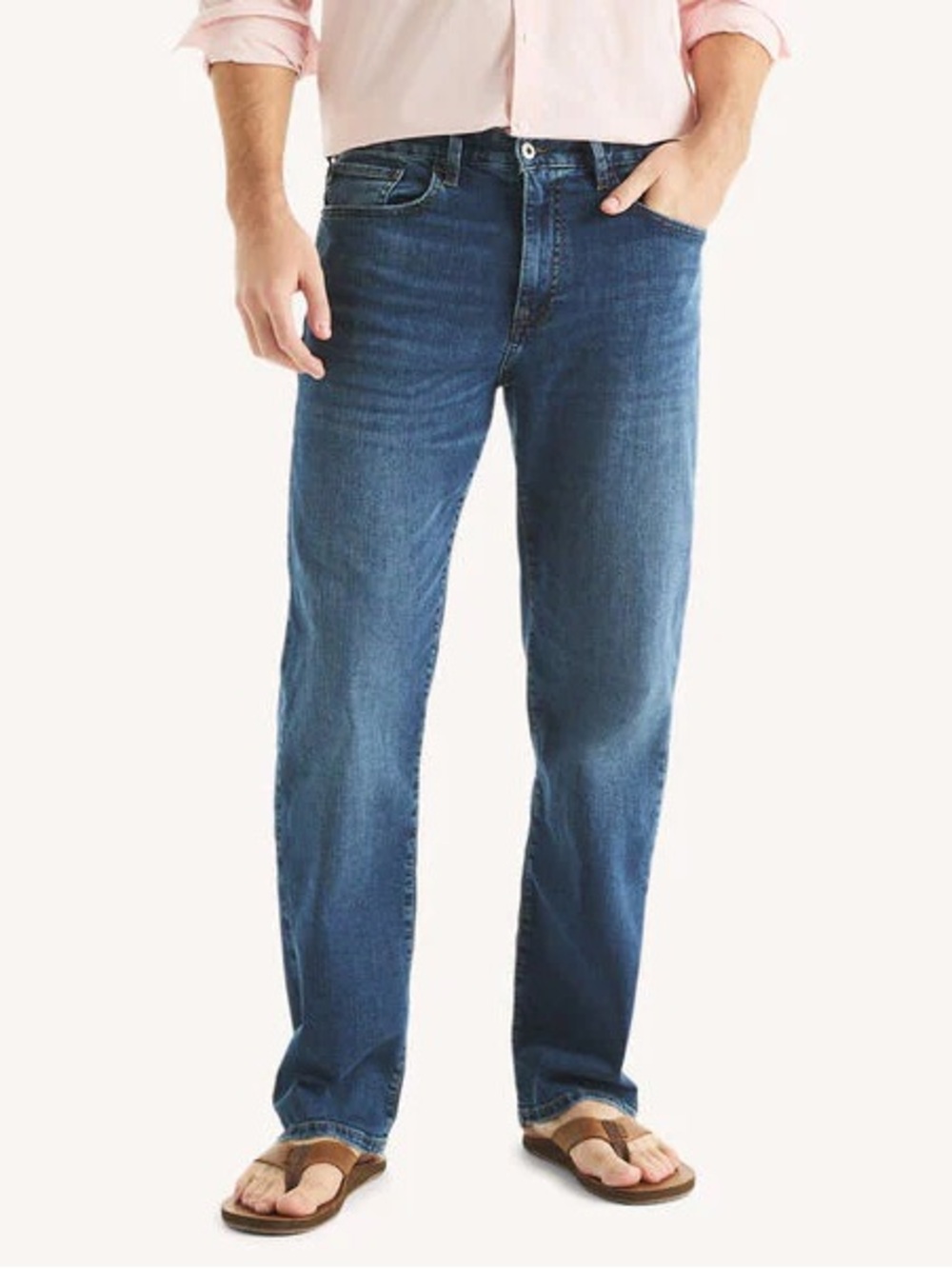 Nautica Men's Classic Straight Fit Blue Jeans